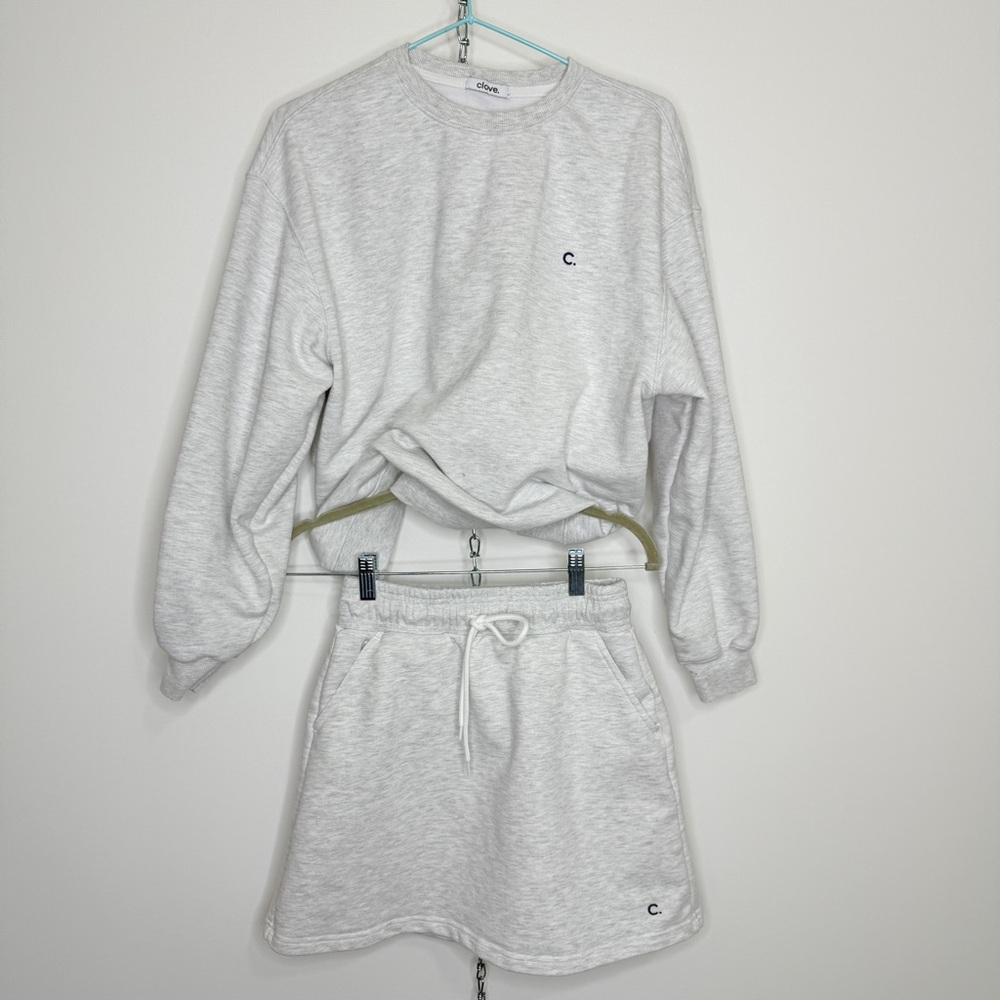 Clove grey 2 piece skirt set size S